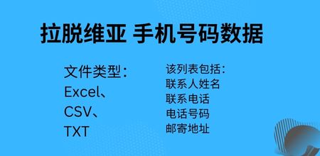 拉脱维亚 手机号码数据