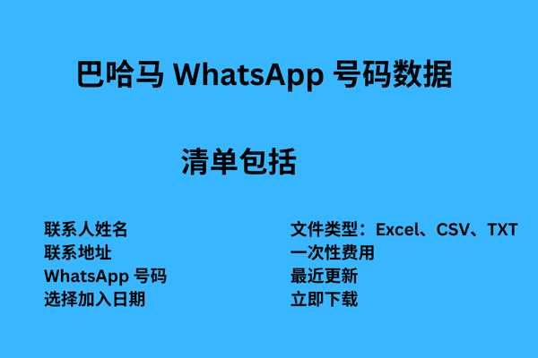 巴哈马 WhatsApp 号码数据