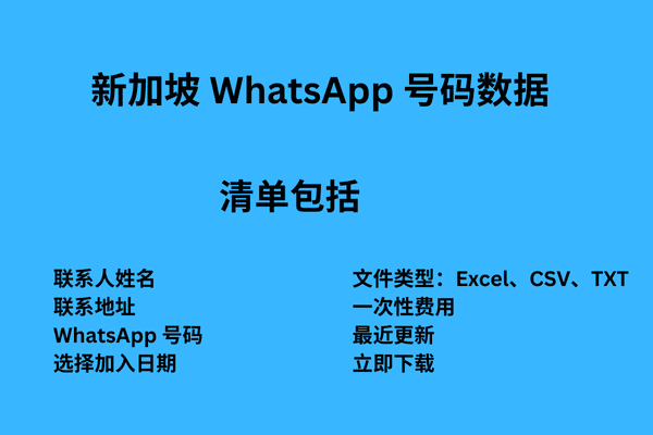 新加坡 WhatsApp 号码数据